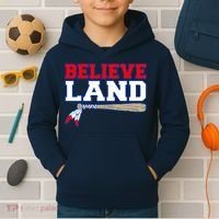 Cleveland Believe Land Baseball Bat Kids Hoodie thumb 2