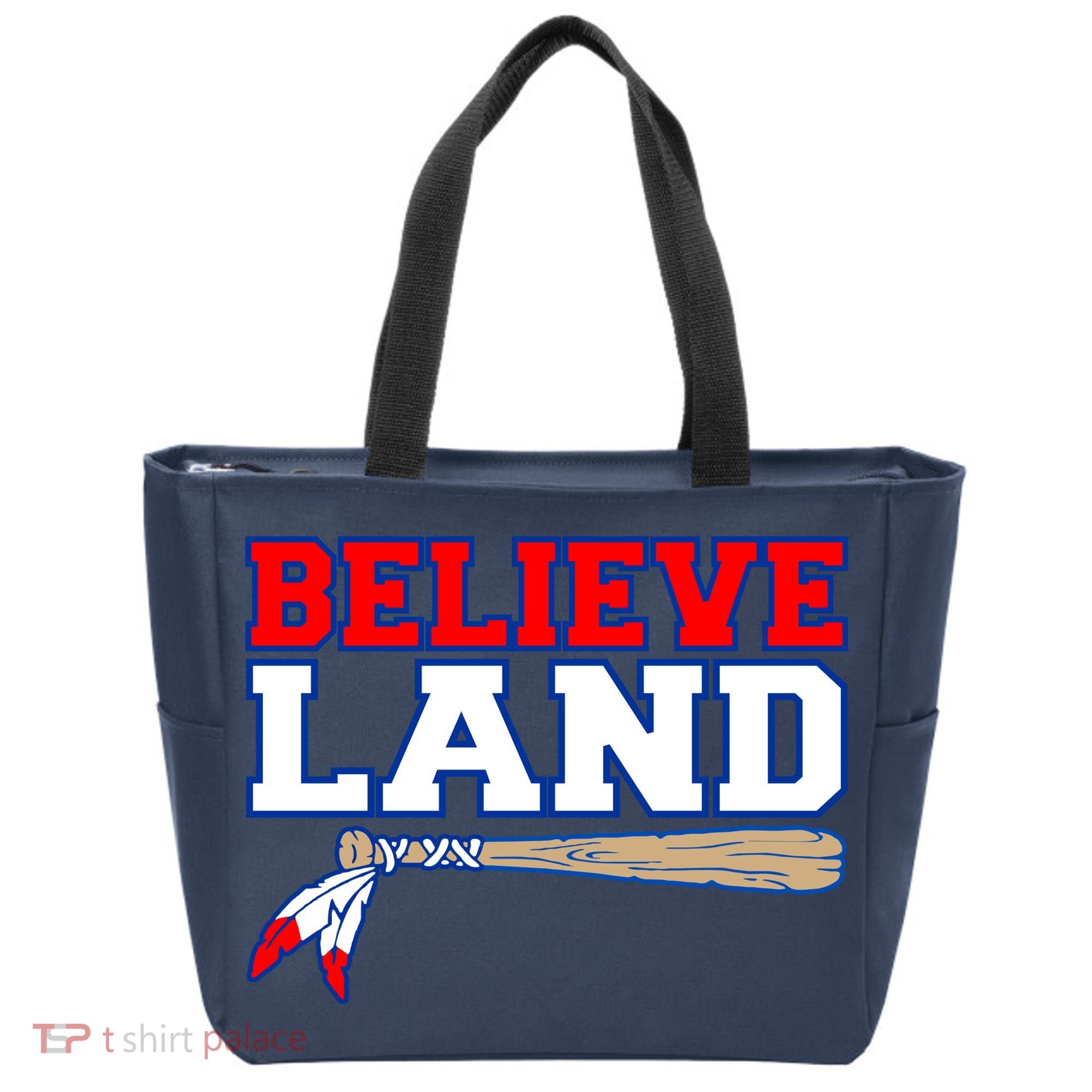 Cleveland Believe Land Baseball Bat Tote Bag