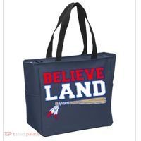 Cleveland Believe Land Baseball Bat Tote Bag thumb 2