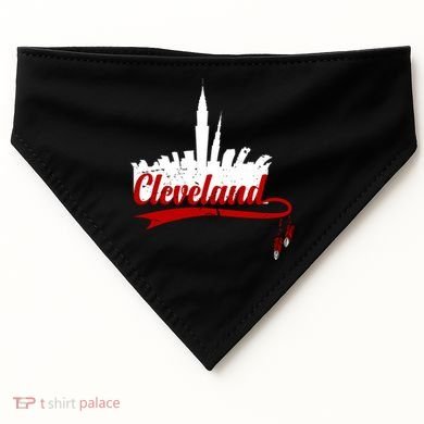 Cleveland City Baseball Fan USA-Made Doggie Bandana