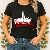 Cleveland City Baseball Fan Women's T-Shirt thumb 2