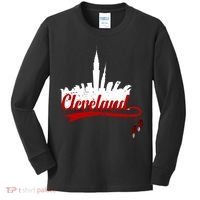 Cleveland City Baseball Fan Kids Long Sleeve Shirt thumb 0