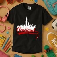 Cleveland City Baseball Fan Kids T-Shirt thumb 3