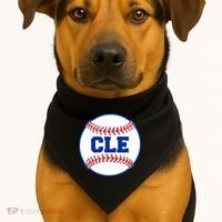 Cleveland CLE Baseball College Letters USA-Made Doggie Bandana thumb 1
