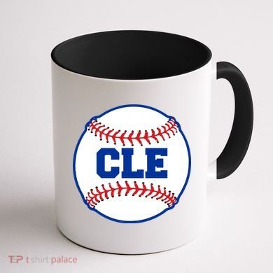 Cleveland CLE Baseball College Letters Coffee Mug back