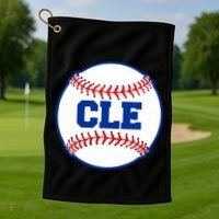 Cleveland CLE Baseball College Letters Golf Towel thumb 1