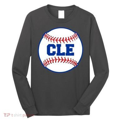 Cleveland CLE Baseball College Letters Long Sleeve Shirt