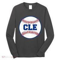 Cleveland CLE Baseball College Letters Long Sleeve Shirt thumb 0