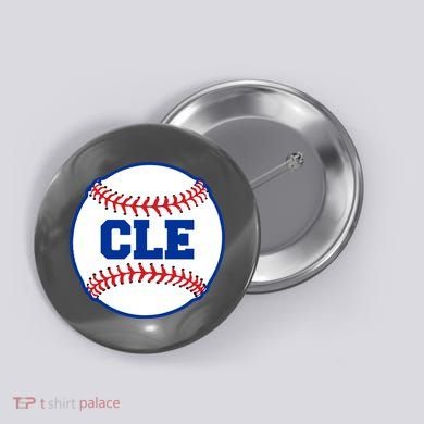 Cleveland CLE Baseball College Letters Button