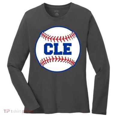 Cleveland CLE Baseball College Letters Women's Long Sleeve Shirt