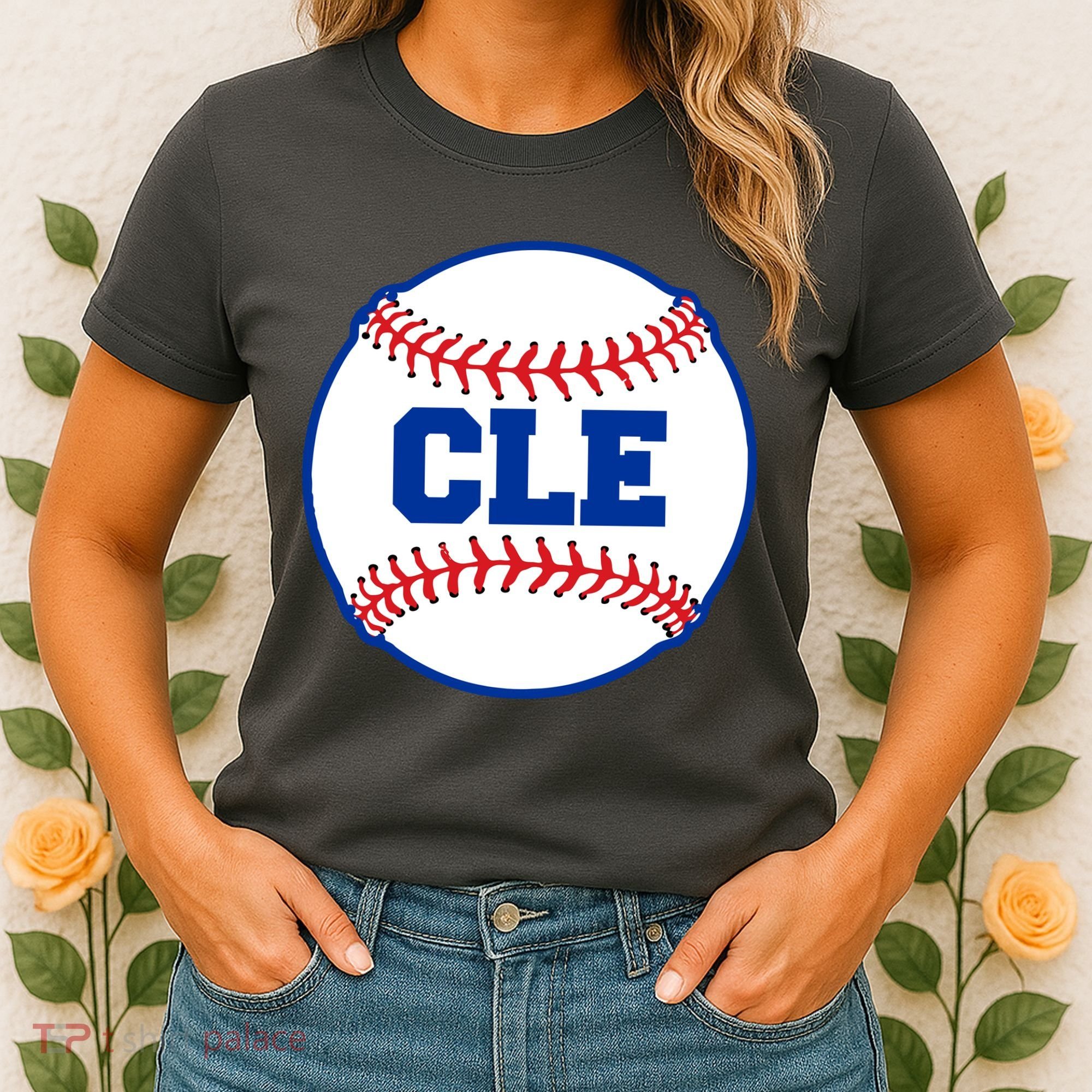 Cleveland CLE Baseball College Letters Women's T-Shirt
