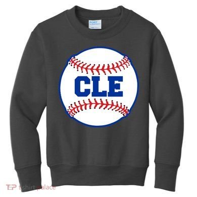 Cleveland CLE Baseball College Letters Kids Sweatshirt