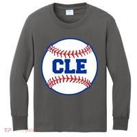 Cleveland CLE Baseball College Letters Kids Long Sleeve Shirt thumb 0