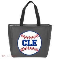 Cleveland CLE Baseball College Letters Tote Bag thumb 0