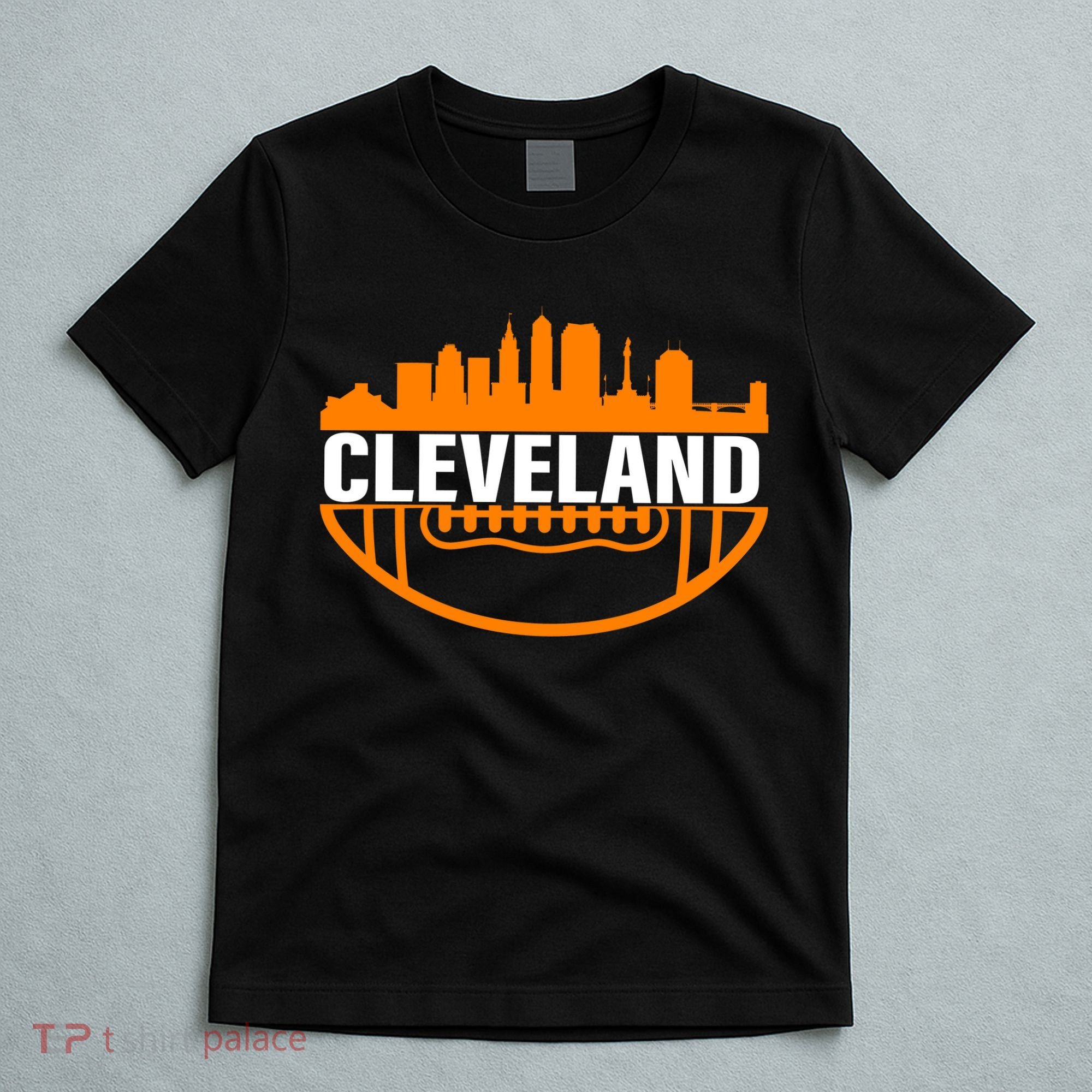 Cleveland Football Skyline City Logo T-Shirt