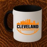 Cleveland Football Skyline City Logo Coffee Mug thumb 2