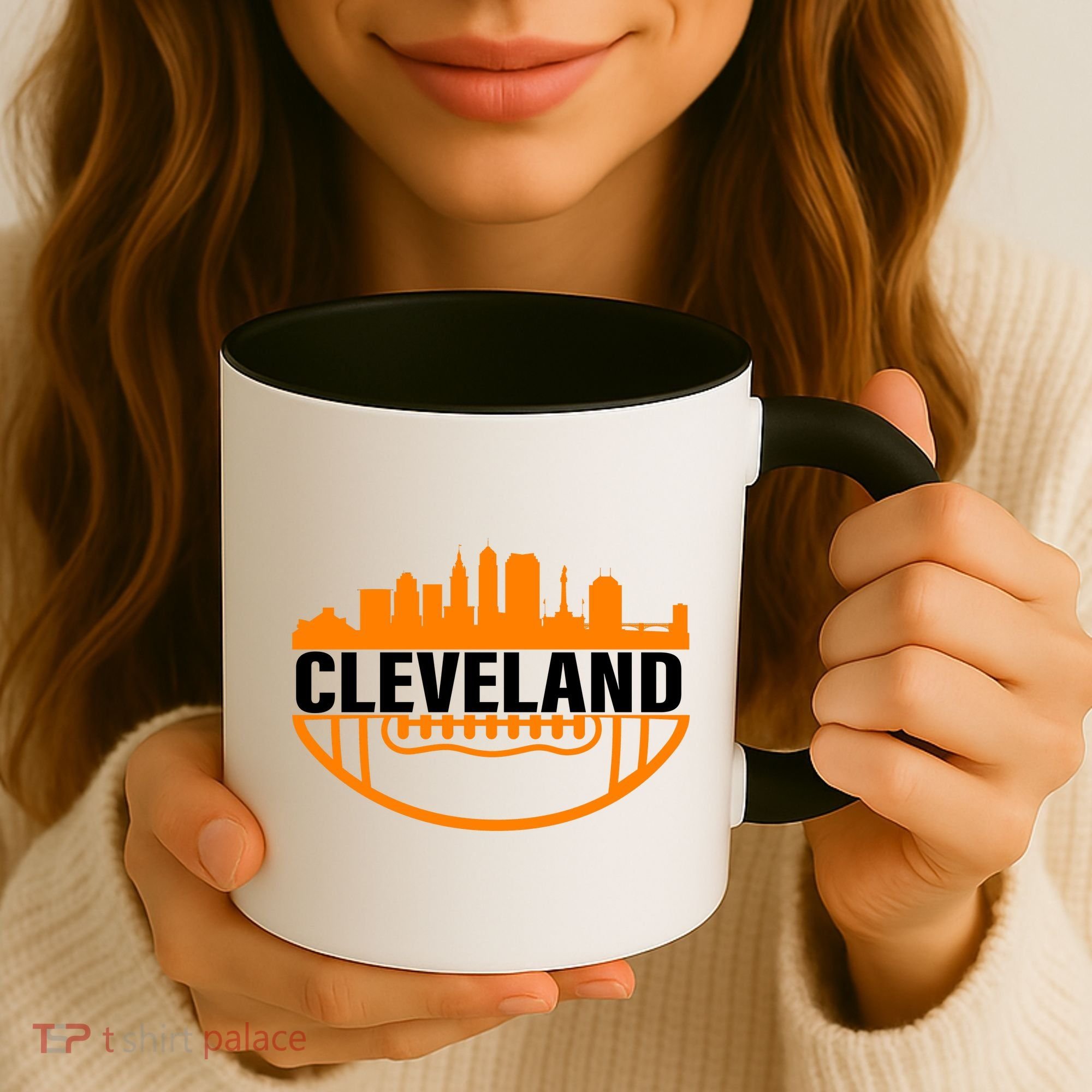 Cleveland Football Skyline City Logo Coffee Mug