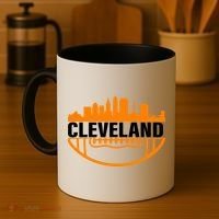 Cleveland Football Skyline City Logo Coffee Mug thumb 4