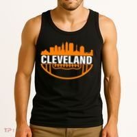 Cleveland Football Skyline City Logo Tank Top thumb 3