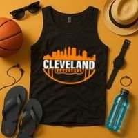 Cleveland Football Skyline City Logo Tank Top thumb 4