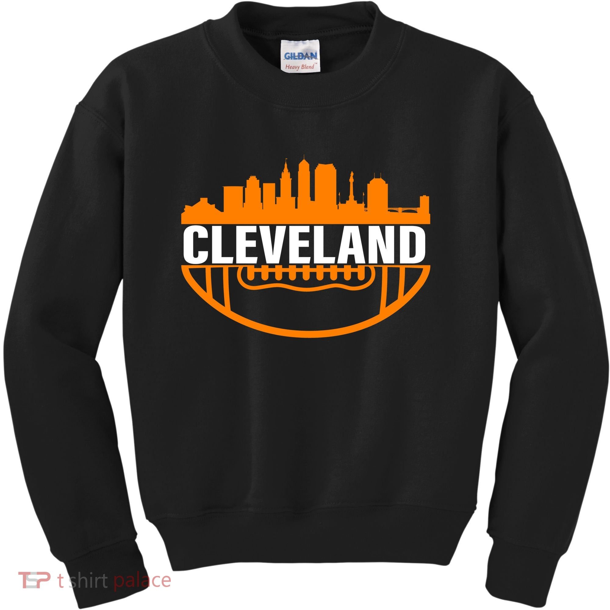 Cleveland Football Skyline City Logo Kids Sweatshirt