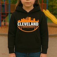 Cleveland Football Skyline City Logo Kids Hoodie thumb 3