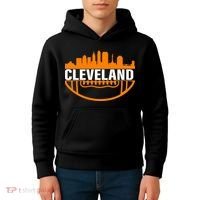 Cleveland Football Skyline City Logo Kids Hoodie thumb 4