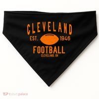 Cleveland OH Football Est. 1946 USA-Made Doggie Bandana thumb 0