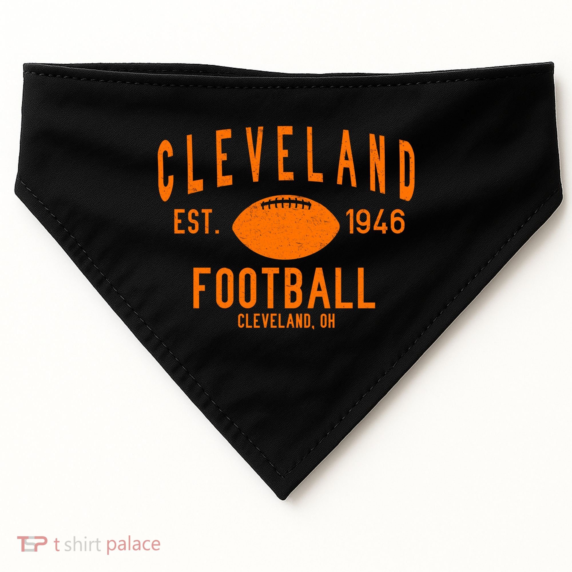 Cleveland OH Football Est. 1946 USA-Made Doggie Bandana