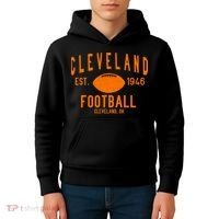 Cleveland OH Football Est. 1946 Kids Hoodie thumb 4