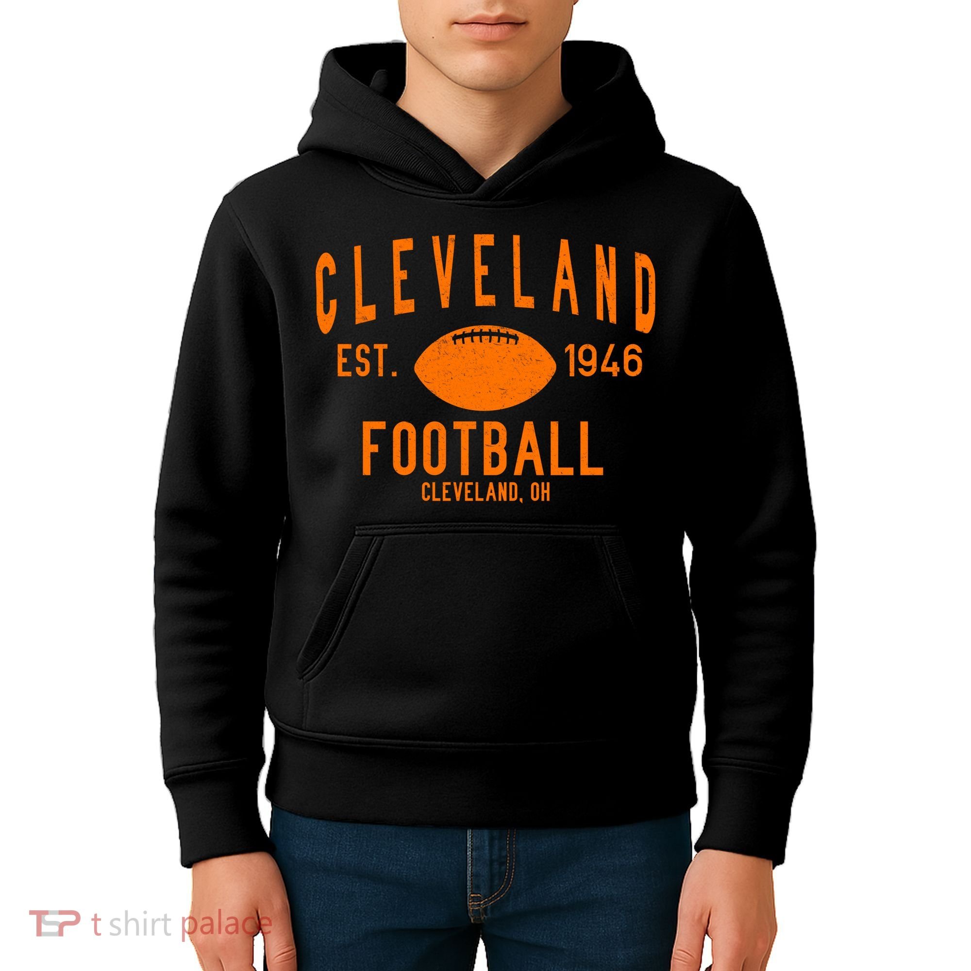 Cleveland OH Football Est. 1946 Kids Hoodie