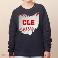 Cleveland, Ohio Baseball CLE Logo Women's Sweatshirt thumb 0