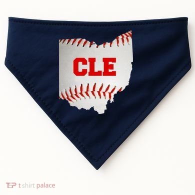 Cleveland, Ohio Baseball CLE Logo USA-Made Doggie Bandana