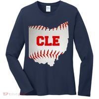Cleveland, Ohio Baseball CLE Logo Women's Long Sleeve Shirt thumb 0