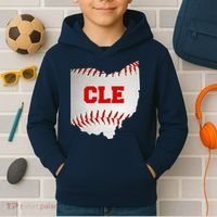 Cleveland, Ohio Baseball CLE Logo Kids Hoodie thumb 2