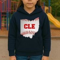 Cleveland, Ohio Baseball CLE Logo Kids Hoodie thumb 3