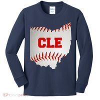 Cleveland, Ohio Baseball CLE Logo Kids Long Sleeve Shirt thumb 0