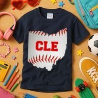 Cleveland, Ohio Baseball CLE Logo Kids T-Shirt thumb 3