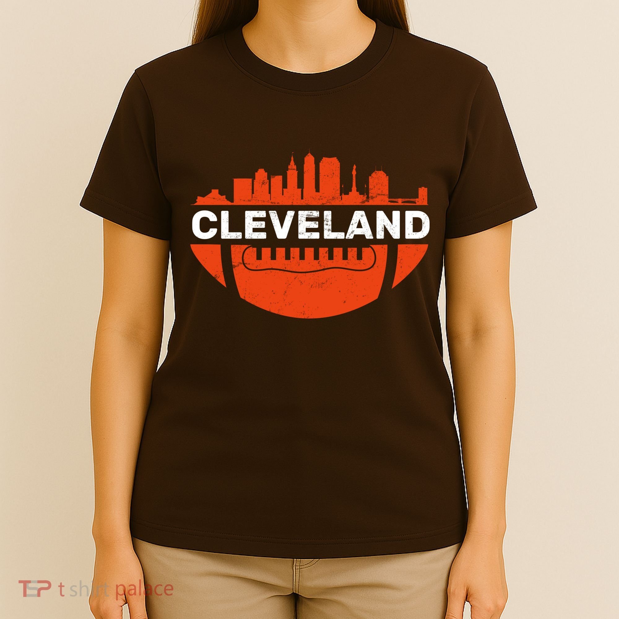 Cleveland Ohio Football City Logo T-Shirt