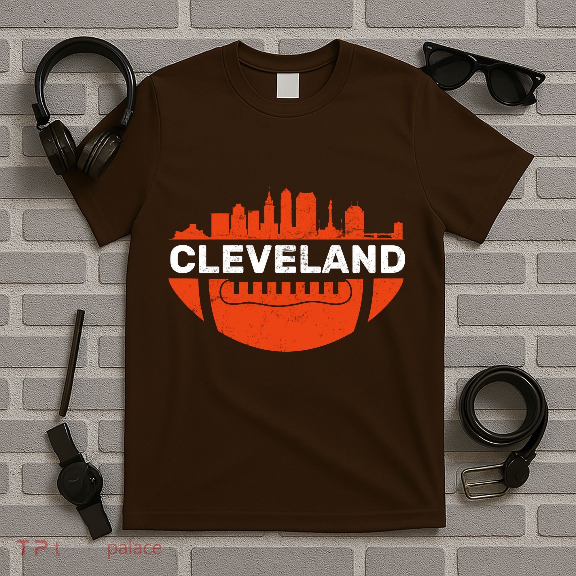 Cleveland Ohio Football City Logo T-Shirt