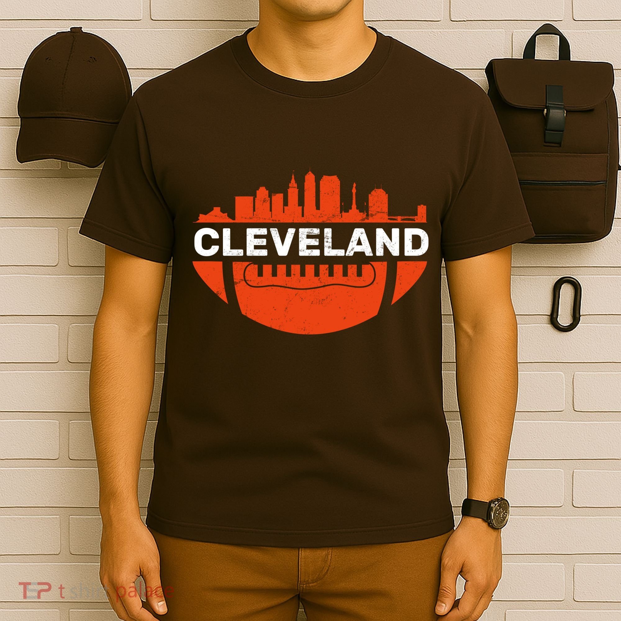 Cleveland Ohio Football City Logo T-Shirt