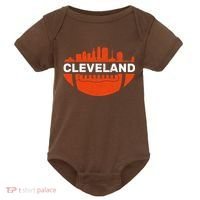 Cleveland Ohio Football City Logo Baby Bodysuit thumb 0