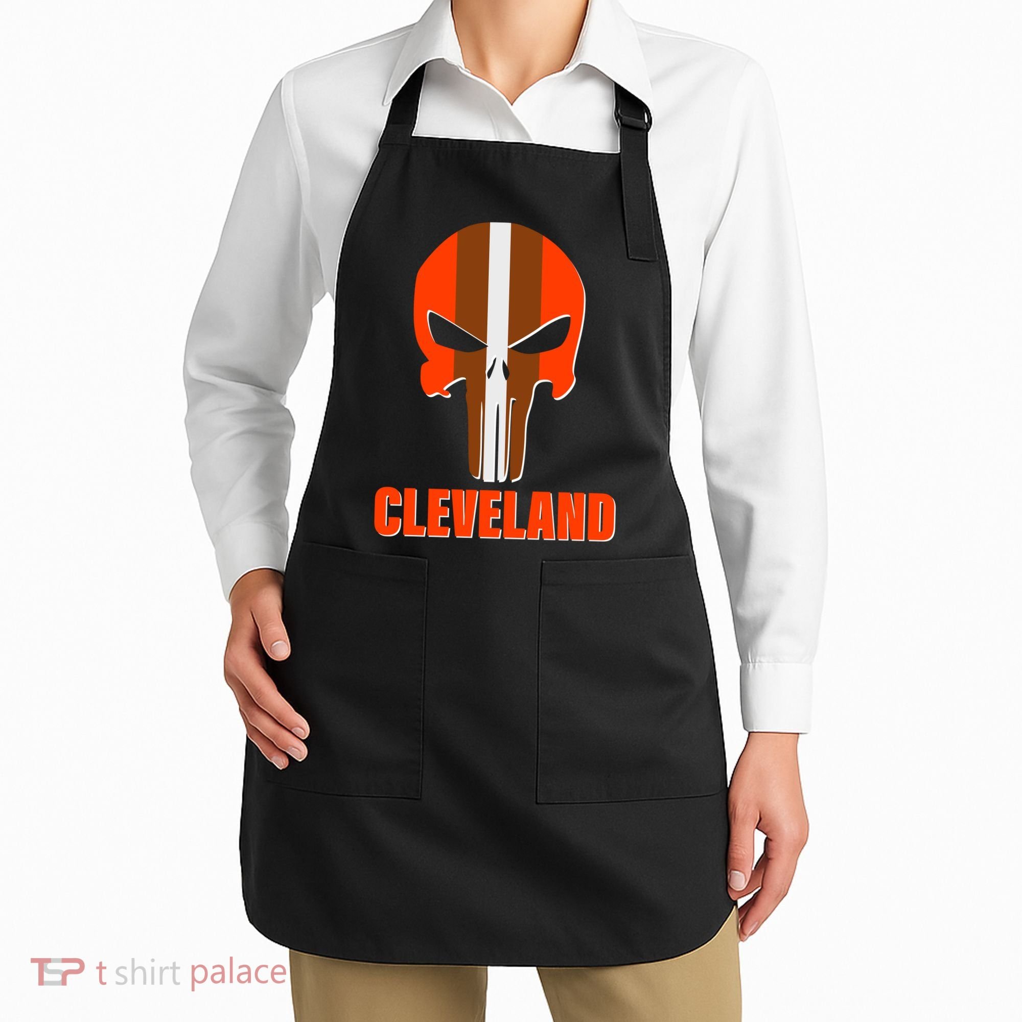 Cleveland Skull Football Apron