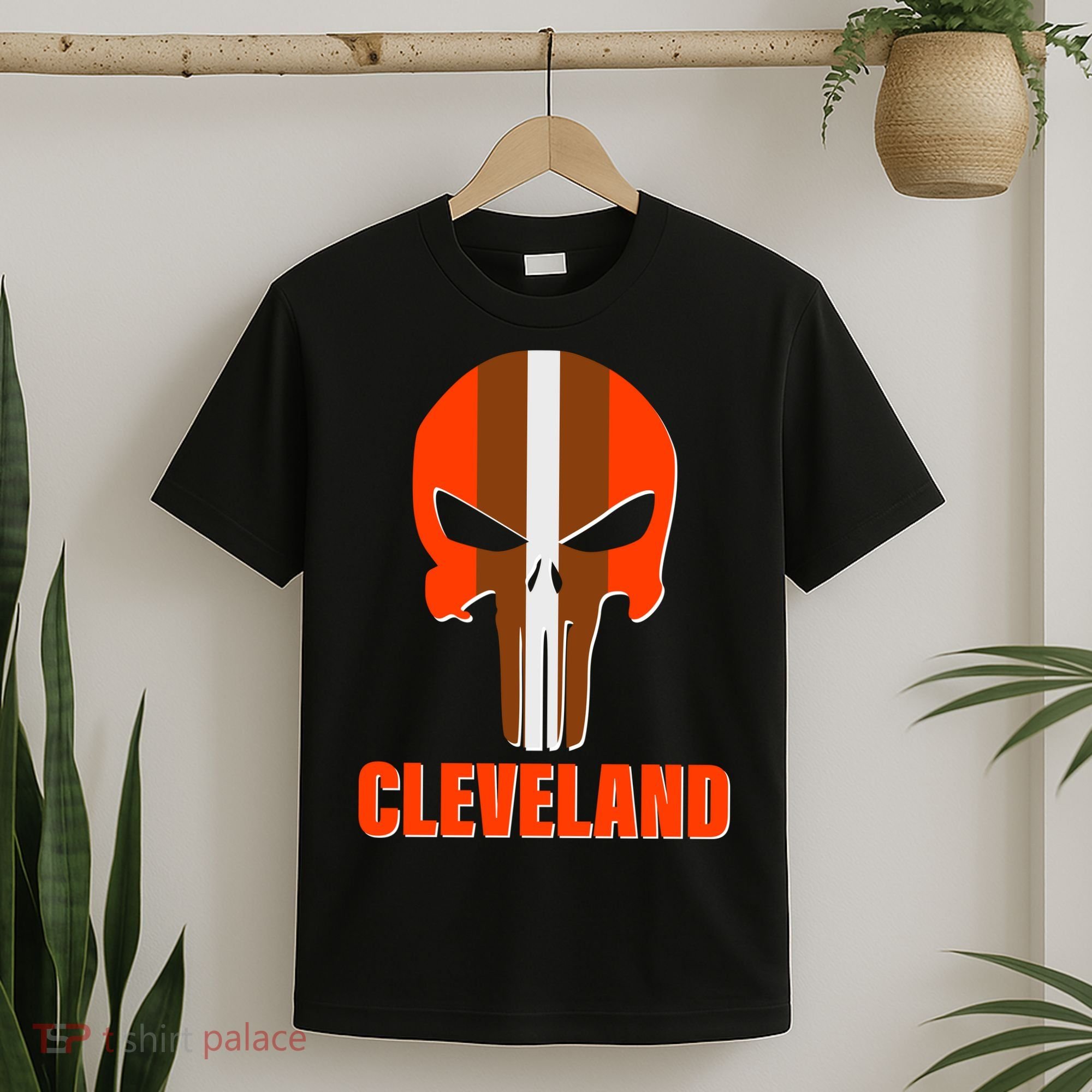 Cleveland Skull Football T-Shirt