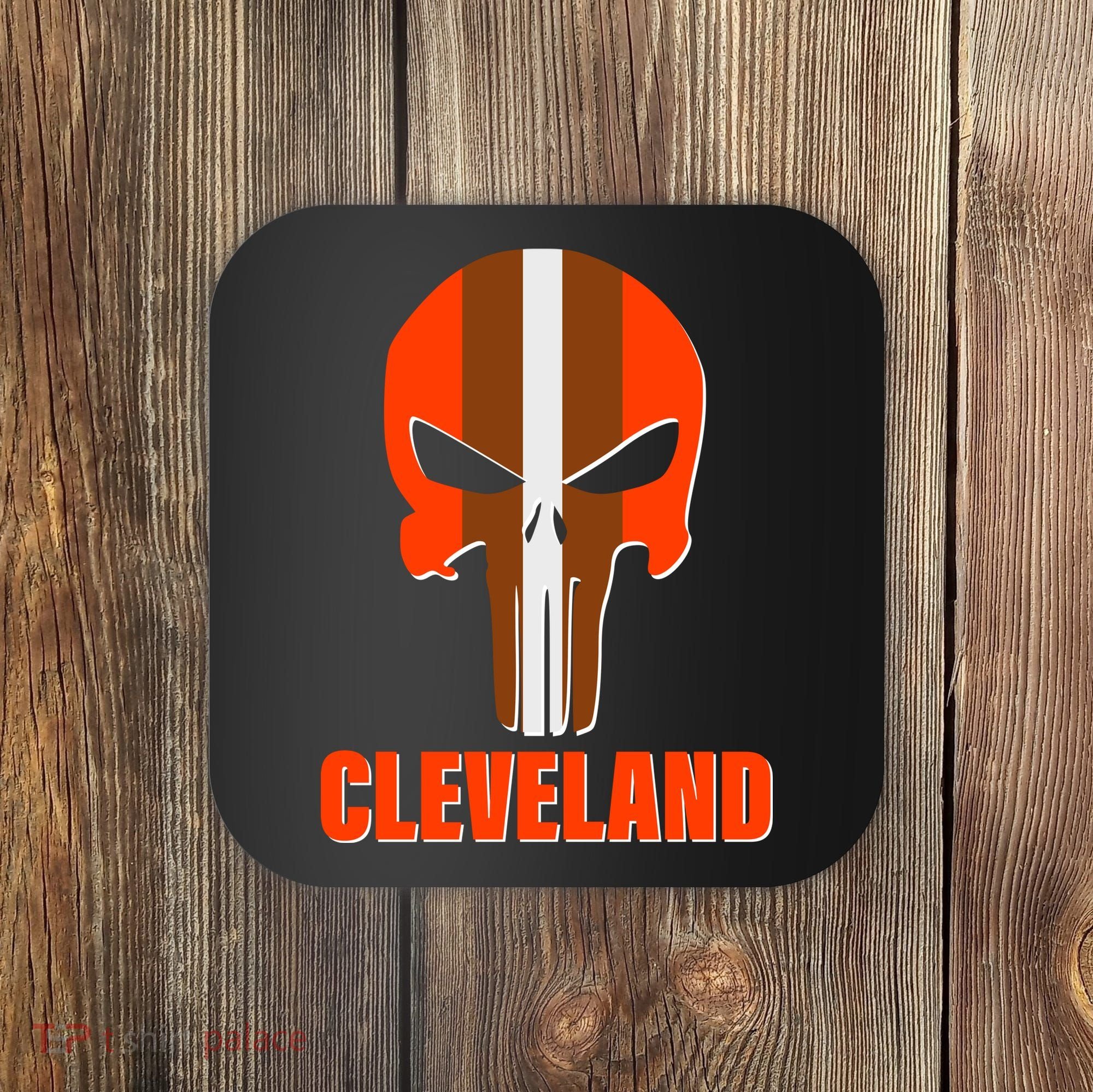 Cleveland Skull Football Coaster