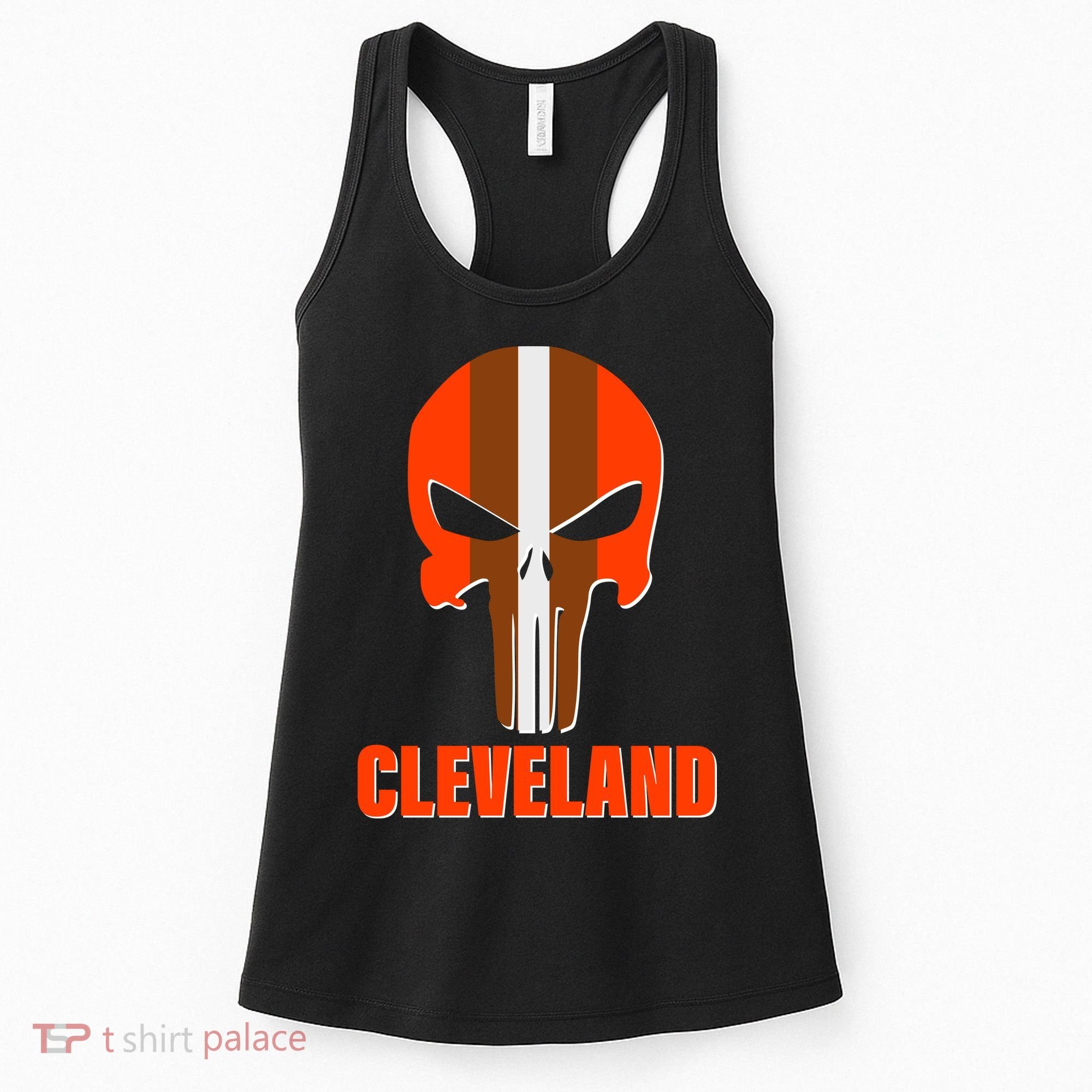 Cleveland Skull Football Women's Tank Top