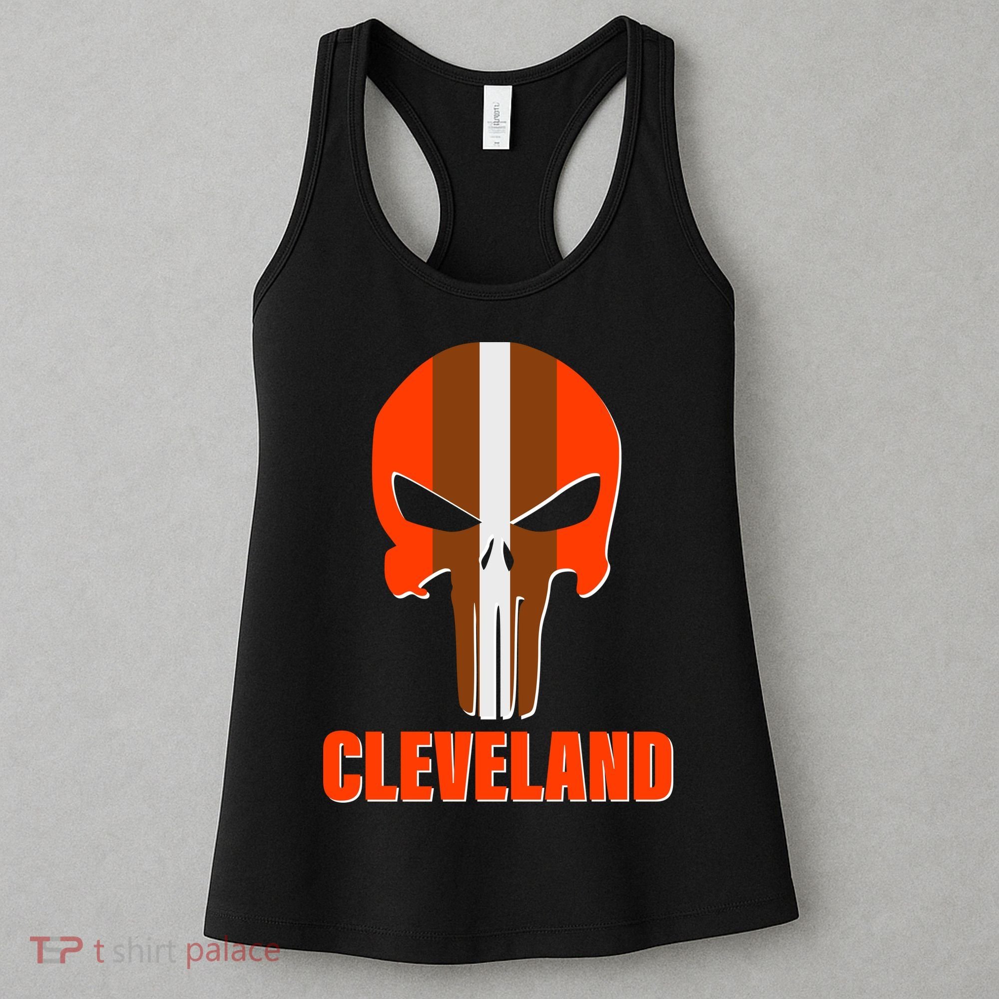 Cleveland Skull Football Women's Tank Top