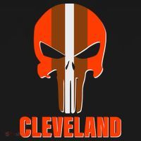 Cleveland Skull Football Baby Bodysuit thumb 2
