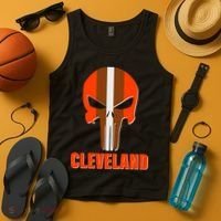 Cleveland Skull Football Tank Top thumb 4
