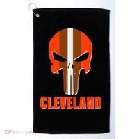 Cleveland Skull Football Golf Towel thumb 0